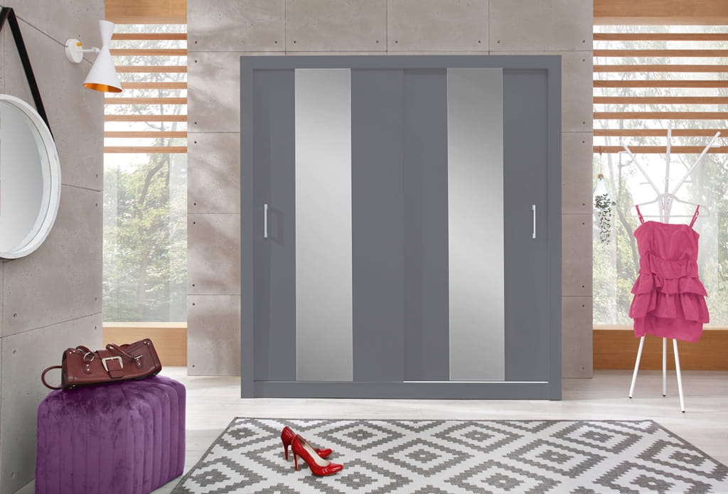 Szafa DUCA II szerokość 200 cm antracyt Nowoczesny Styl Do Salonu Do Sypialni