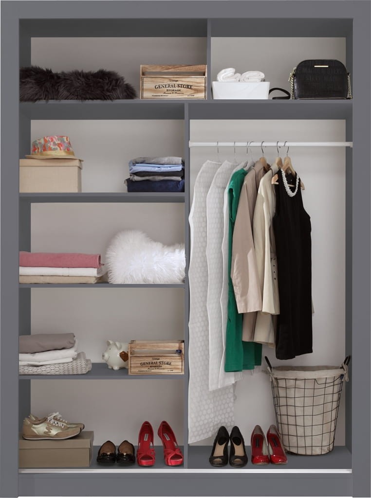 Szafa DUCA III szerokość 160 cm antracyt Nowoczesny Styl Do Salonu Do Sypialni Wnętrze