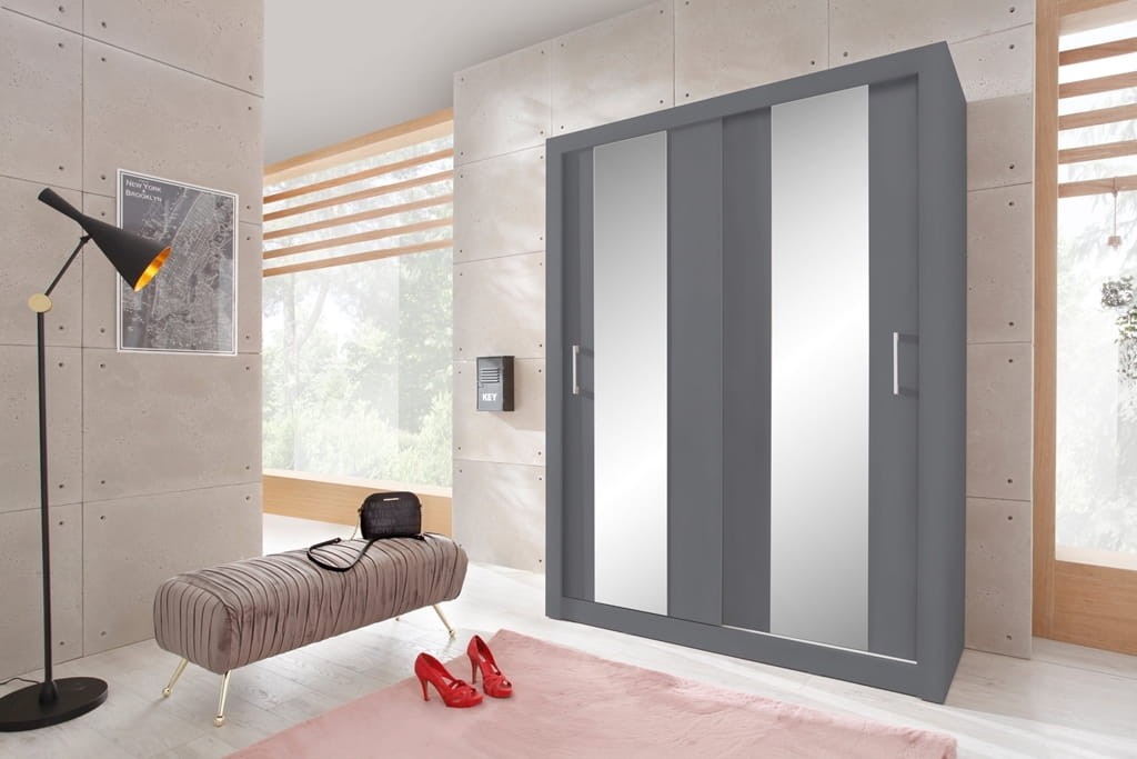 Szafa DUCA III szerokość 160 cm antracyt Nowoczesny Styl Do Salonu Do Sypialni