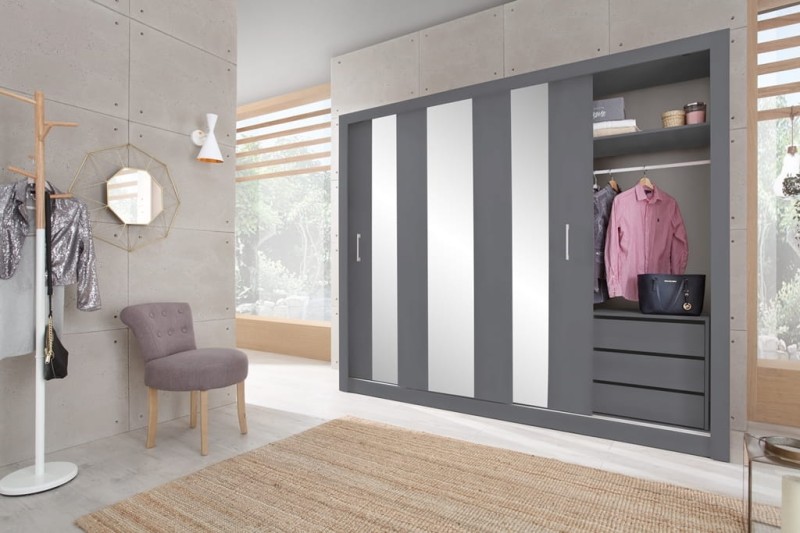 Kontener do szafy DUCA szerokość 60 cm antracyt Nowoczesny Styl Do Salonu Do Sypialni