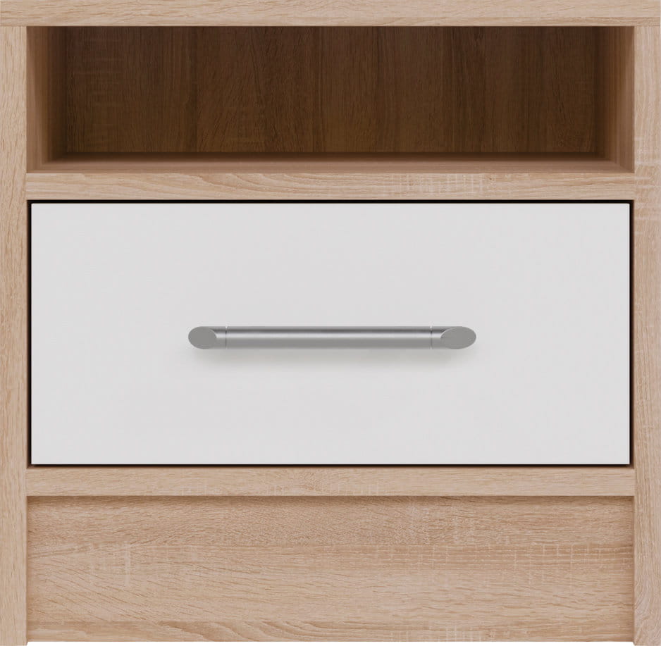 Szafka nocna Smart Szerokość 40 cm Dąb Sonoma / Biały Lux Meblar SR7 Nowoczesna Tradycyjna Do salonu