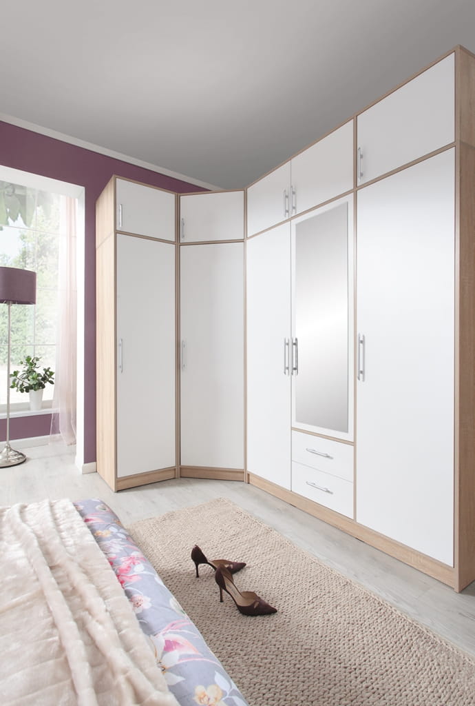 Szafka nocna Smart Szerokość 40 cm Dąb Sonoma / Biały Lux Meblar SR7 Nowoczesna Tradycyjna Do salonu