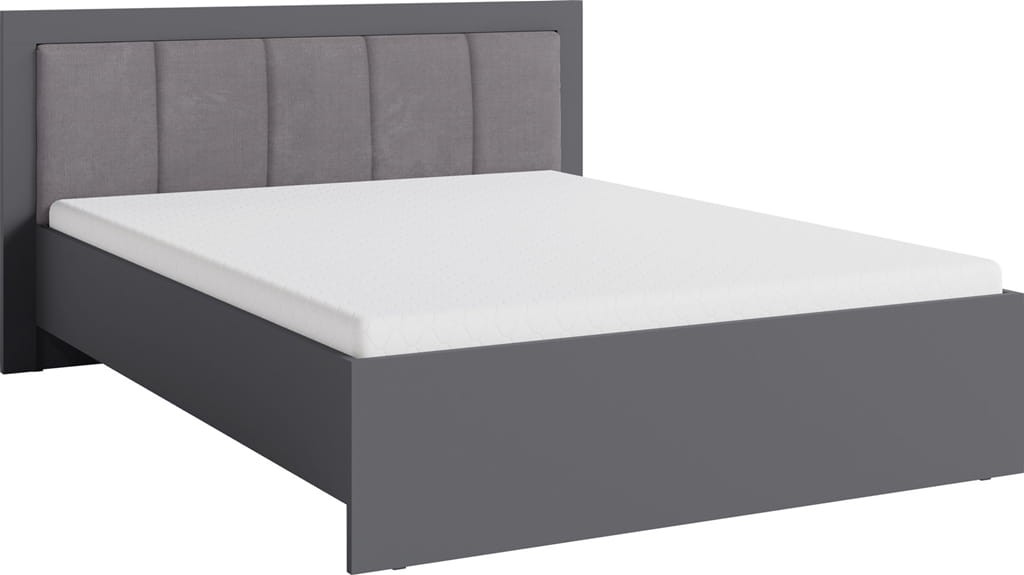 Łóżko Smart powierzchnia spania 160 x 200 cm antracyt Meblar SR6 Nowoczesna Tradycyjna Do salonu