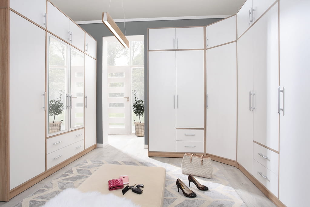 Łóżko Smart powierzchnia spania 160 x 200 cm Dąb Sonoma / Biały Lux Meblar SR6  Nowoczesna Tradycyjna Do salonu
