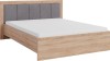 Łóżko Smart powierzchnia spania 160 x 200 cm Dąb Sonoma / Biały Lux Meblar SR6  Nowoczesna Tradycyjna Do salonu