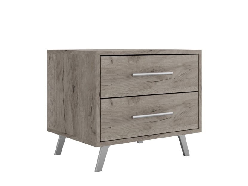 Stolik nocny BALI szerokość 53,5 cm szuflady nóżki dąb wellington