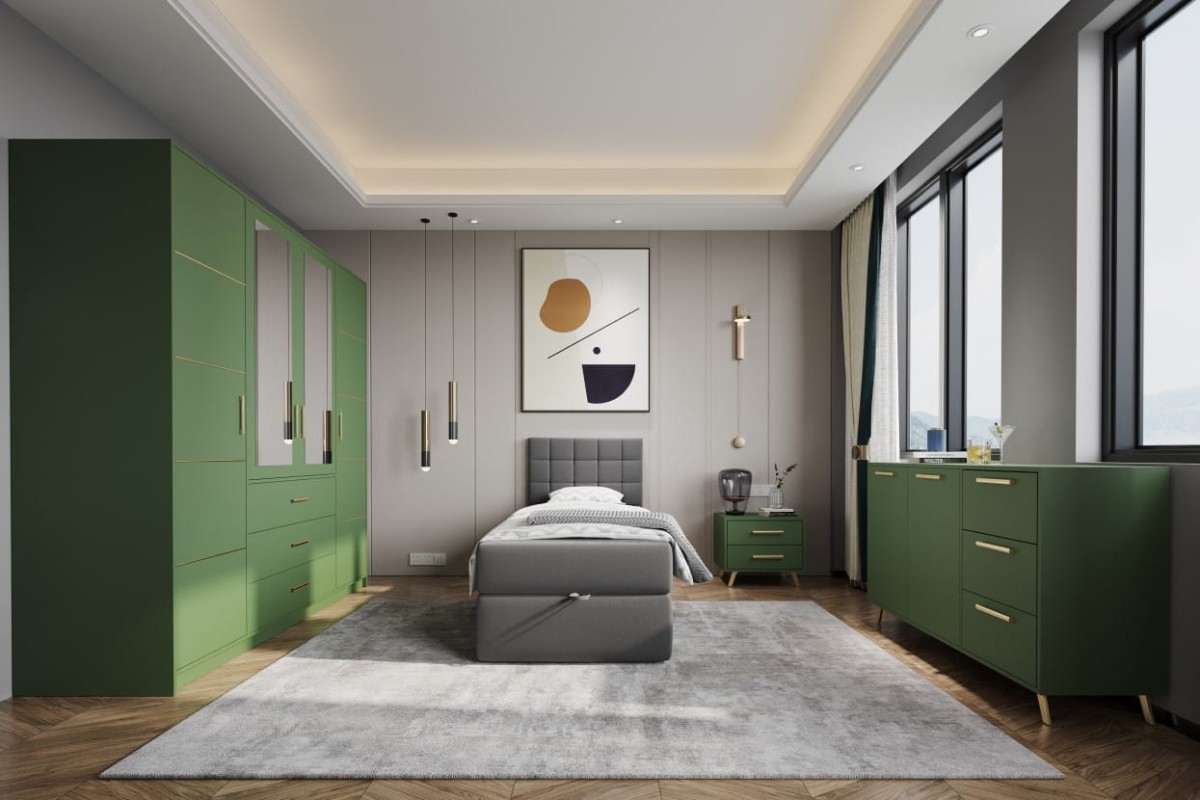 Zestaw mebli młodzieżowych BALI szafa komoda stolik nocny
