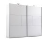 Szafa przesuwna NIMES szerokość 250 cm dwudrzwiowa szuflady LED biała