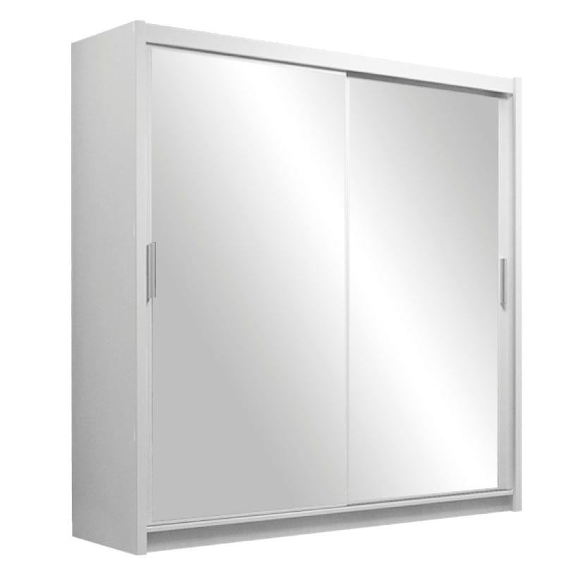 Szafa przesuwna PARIS 120 dwudrzwiowa z lustrem biała