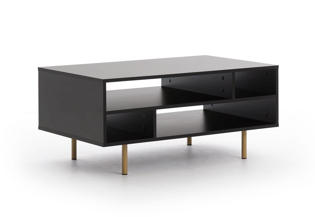 Ława NUBIA NB-03 w Stylu LOFT  Szerokość 100 cm Czarny mat Do salonu