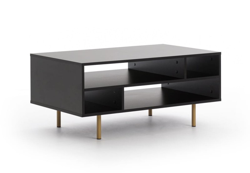 Ława NUBIA NB-03 w Stylu LOFT  Szerokość 100 cm Czarny mat Do salonu