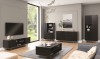 Regał NUBIA NB-05 w Stylu LOFT  Szerokość 80 cm 3 drzwiczki Czarny mat Do salonu