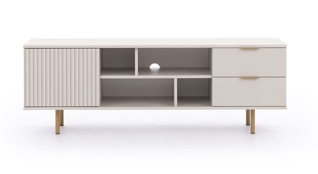 Szafka RTV NUBIA NB-06 w Stylu LOFT Szerokość 150 cm 2 szuflady 1 drzwiczki Cashmere Do salonu