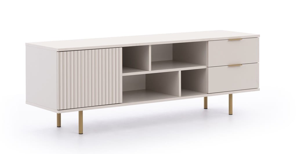 Szafka RTV NUBIA NB-06 w Stylu LOFT Szerokość 150 cm 2 szuflady 1 drzwiczki Cashmere Do salonu
