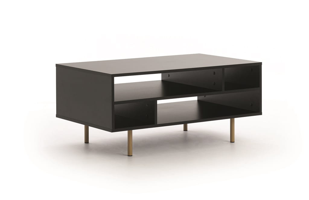Ława NUBIA NB-03 w Stylu LOFT Szerokość 100 cm Czarny mat