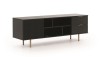 Szafka RTV NUBIA NB-06 w Stylu LOFT Szerokość 150 cm 2 szuflady 1 drzwiczki Czarny mat