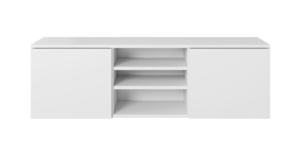 Szafka RTV ASGARD szerokość 120 cm 2 drzwiczki biały do Salonu Pokoju