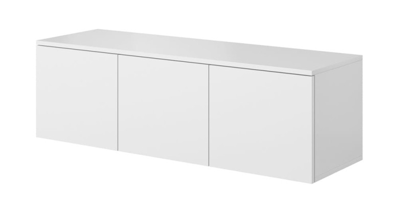 Szafka RTV ASGARD szerokość 120 cm 3 drzwiczki biały do Salonu Pokoju Basic