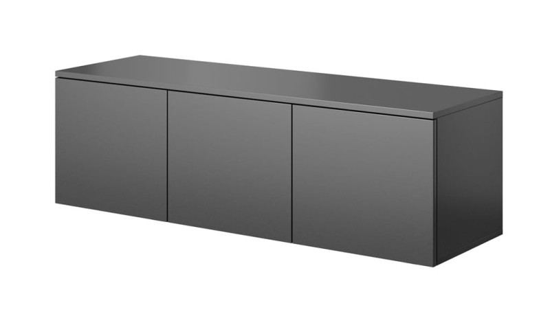 Szafka RTV ASGARD szerokość 120 cm 3 drzwiczki czarny do Salonu Pokoju Basic