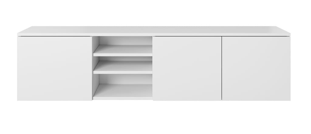 Szafka RTV ASGARD szerokość 150 cm 3 drzwiczki biały do Salonu Pokoju