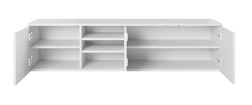 Szafka RTV ASGARD szerokość 150 cm 3 drzwiczki biały do Salonu Pokoju