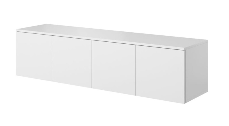 Szafka RTV ASGARD szerokość 150 cm 4 drzwiczki biały do Salonu Pokoju Basic