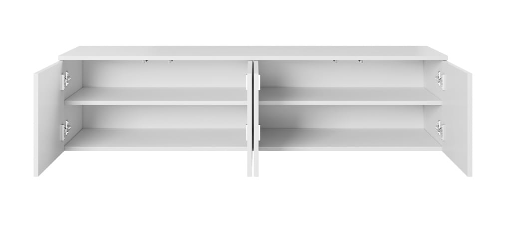 Szafka RTV ASGARD szerokość 150 cm 4 drzwiczki biały do Salonu Pokoju