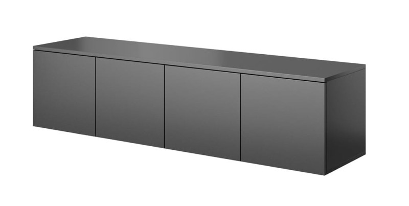 Szafka RTV ASGARD szerokość 150 cm 4 drzwiczki czarny do Salonu Pokoju Basic