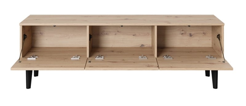 Szafka RTV BERGEN szerokość 150 cm 3 drzwiczki dąb aristan  do Salonu Pokoju