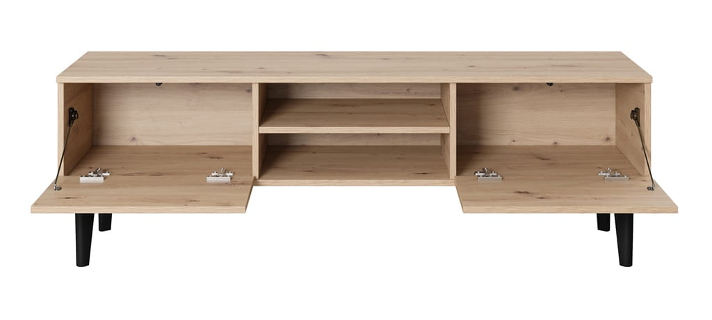 Szafka RTV BERGEN szerokość 150 cm 2 drzwiczki dąb aristan do Salonu Pokoju