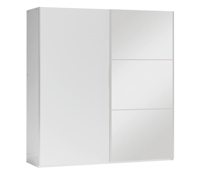 Szafa przesuwna VIGO 120 dwudrzwiowa lustro szerokość 122 cm biała