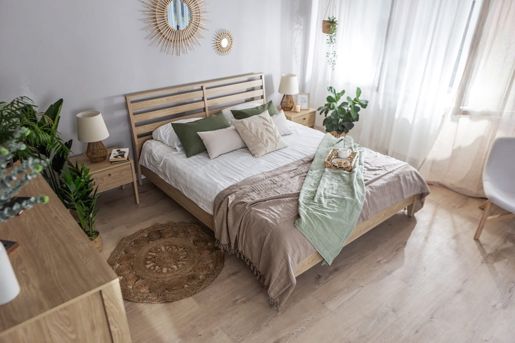 Łóżko COZY powierzchnia spania 180 x 200 cm dąb olejowany CZ2160DO Do Sypialni Wysoka Jakość