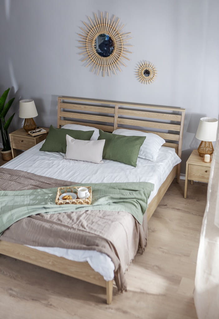 Łóżko COZY powierzchnia spania 180 x 200 cm dąb olejowany CZ2160DO Do Sypialni Wysoka Jakość