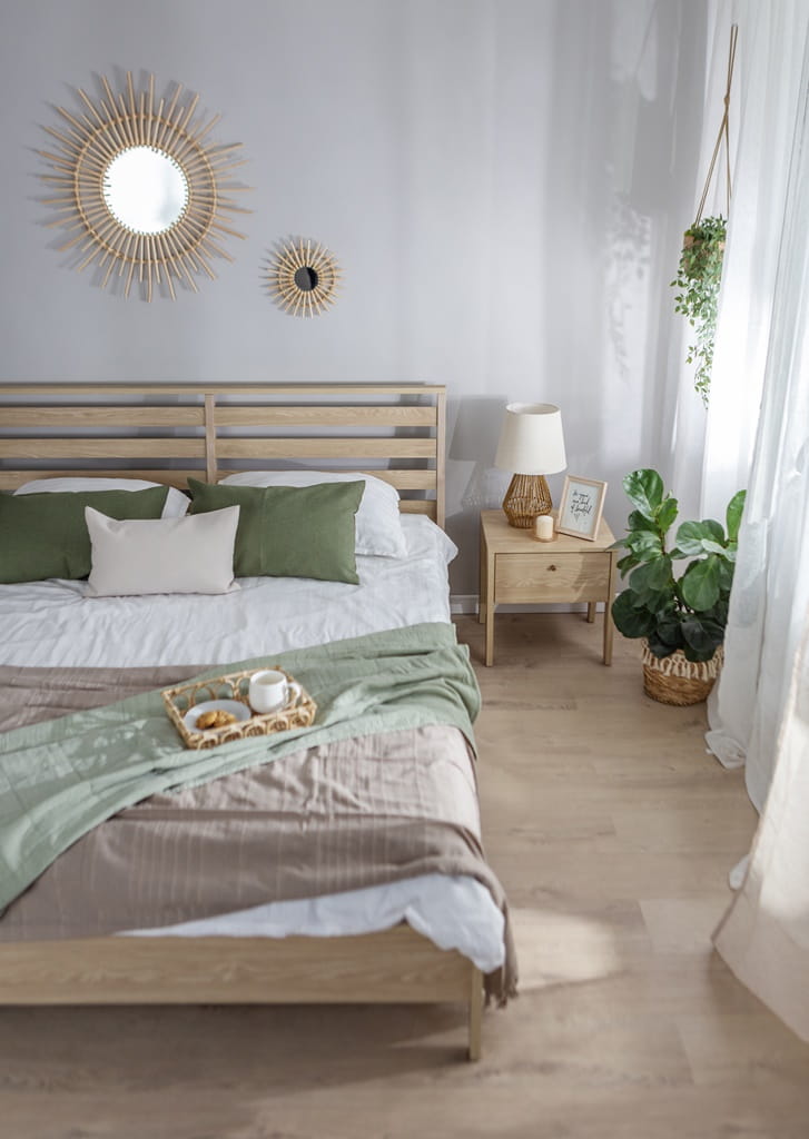 Łóżko COZY powierzchnia spania 180 x 200 cm dąb olejowany CZ2160DO Do Sypialni Wysoka Jakość
