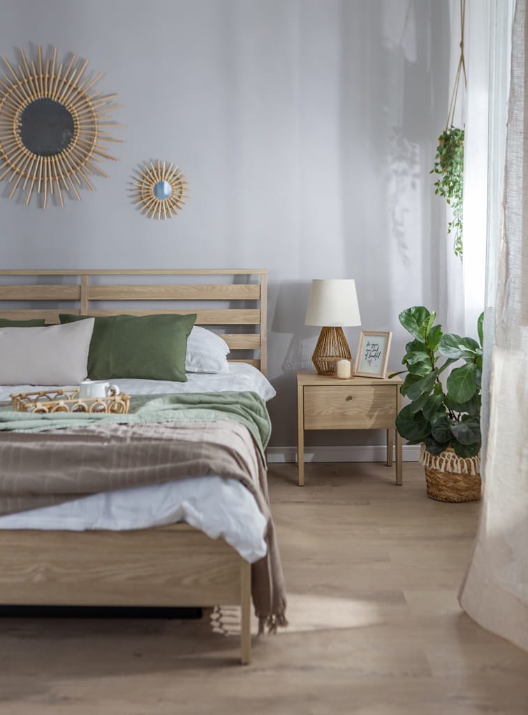 Łóżko COZY powierzchnia spania 180 x 200 cm dąb olejowany CZ2160DO Do Sypialni Wysoka Jakość