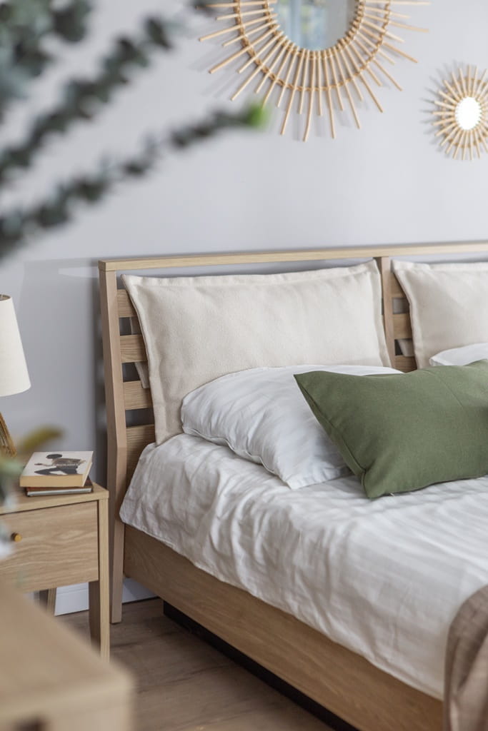 Łóżko COZY powierzchnia spania 180 x 200 cm dąb olejowany CZ2160DO Do Sypialni Wysoka Jakość