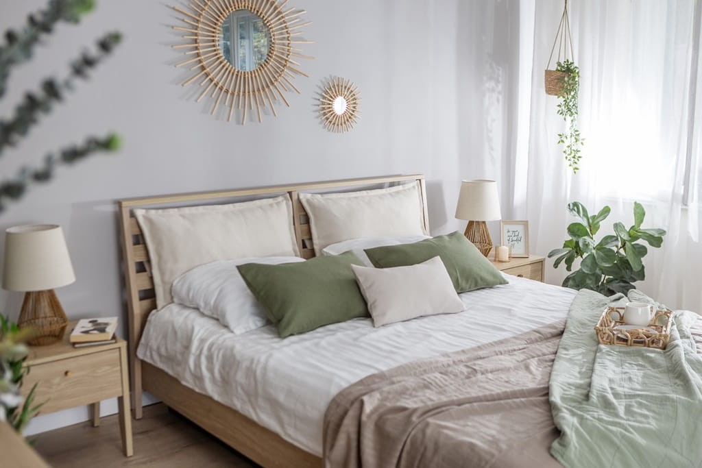 Łóżko COZY powierzchnia spania 180 x 200 cm dąb olejowany CZ2160DO Do Sypialni Wysoka Jakość
