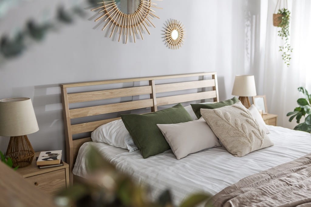Łóżko COZY powierzchnia spania 180 x 200 cm dąb olejowany CZ2160DO Do Sypialni Wysoka Jakość