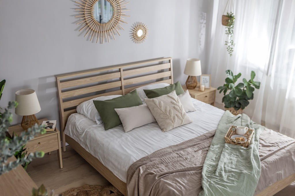 Łóżko COZY powierzchnia spania 180 x 200 cm dąb olejowany CZ2160DO Do Sypialni Wysoka Jakość