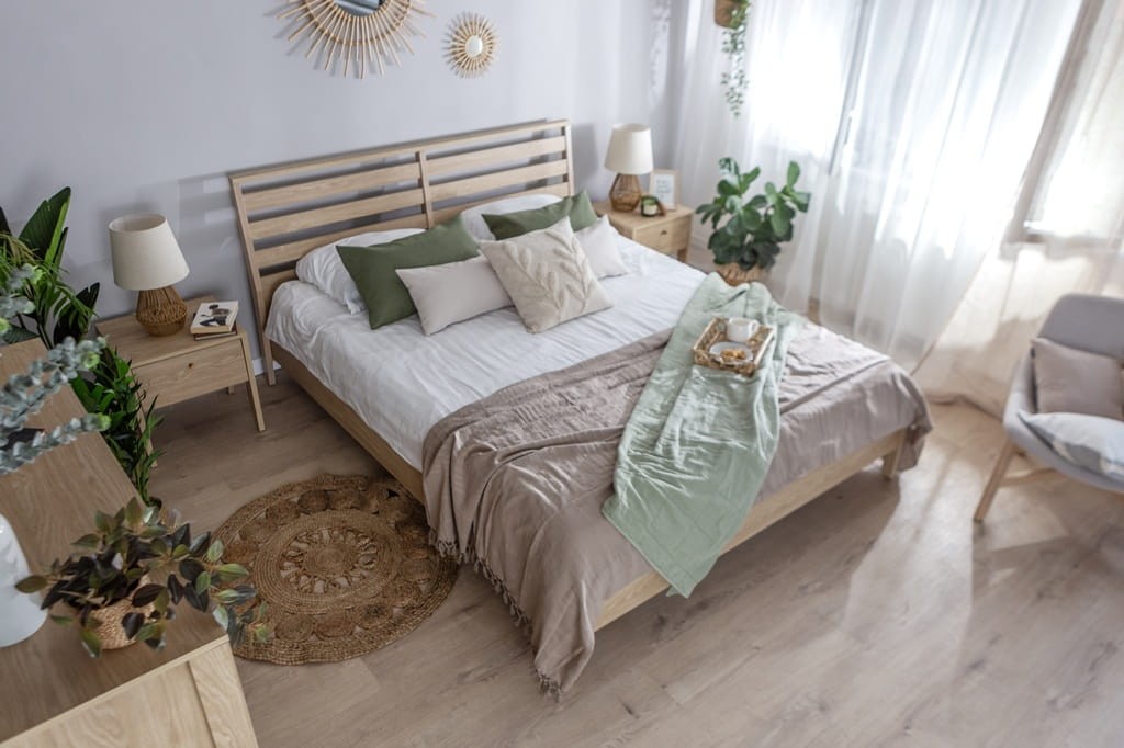 Łóżko COZY powierzchnia spania 180 x 200 cm dąb olejowany CZ2160DO Do Sypialni Wysoka Jakość