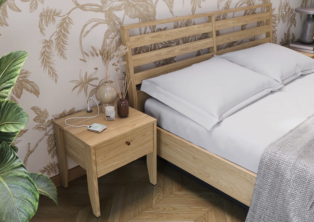 Łóżko COZY powierzchnia spania 180 x 200 cm dąb olejowany CZ2160DO Do Sypialni Wysoka Jakość