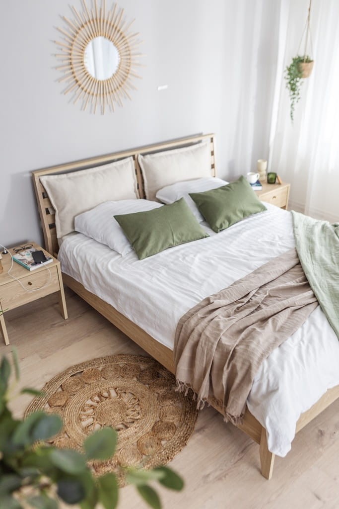 Łóżko COZY powierzchnia spania 180 x 200 cm dąb olejowany CZ2160DO Do Sypialni Wysoka Jakość