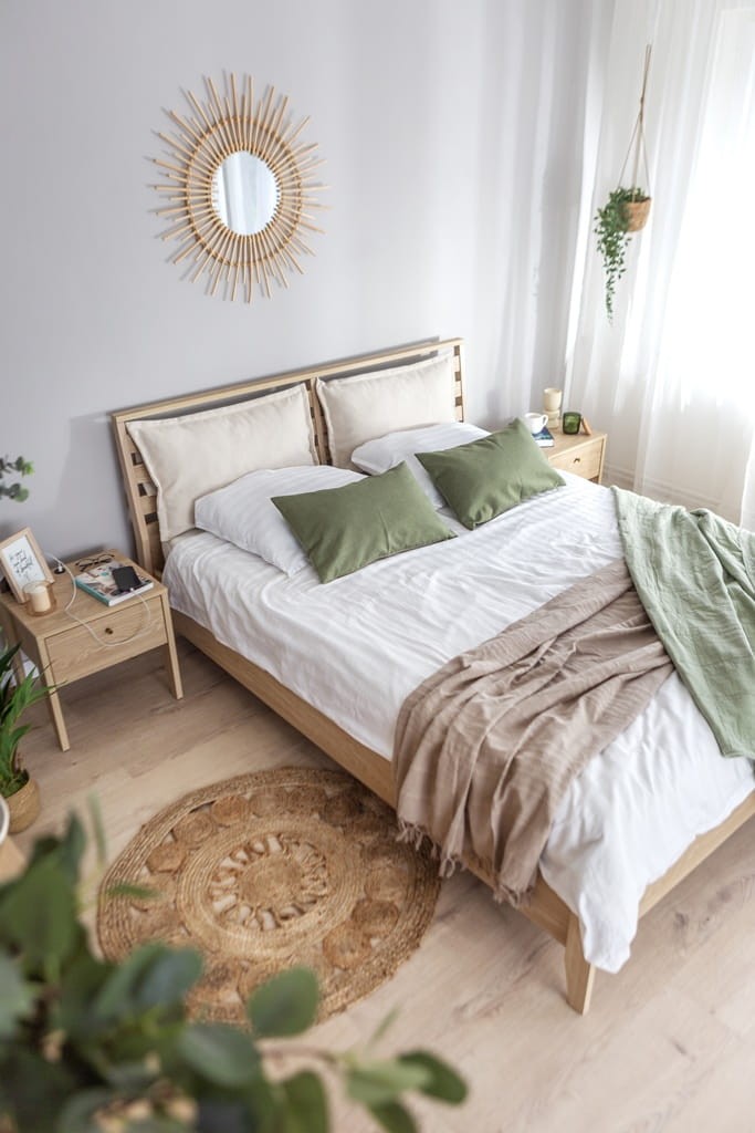 Łóżko COZY powierzchnia spania 180 x 200 cm dąb olejowany CZ2160DO Do Sypialni Wysoka Jakość