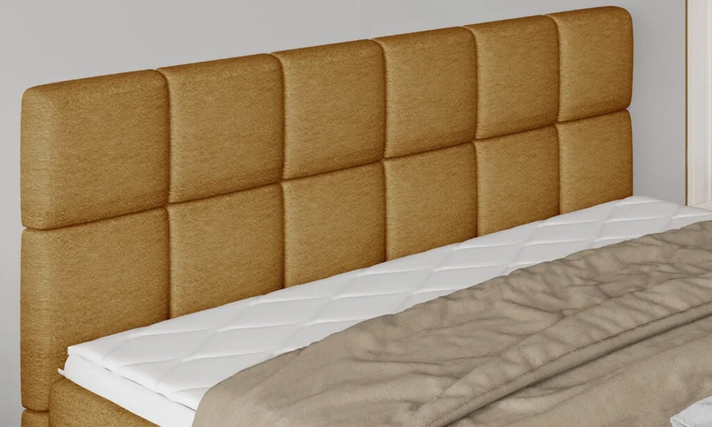 Łóżko ADEL powierzchnia spania 160 x 200 cm Tapicerowane Do Sypialni Boxspring do sypialni