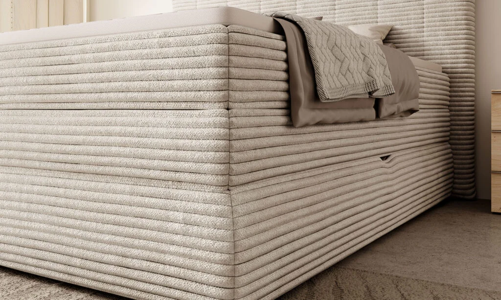 Łóżko AMBER powierzchnia spania 140 x 200 cm Boxspring Do Sypialni Wysoka jakość