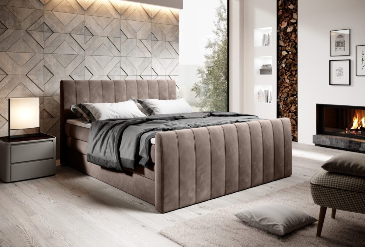 Łóżko CARINA powierzchnia spania 160 x 200 cm Boxspring Do Sypialni Wysoka jakość