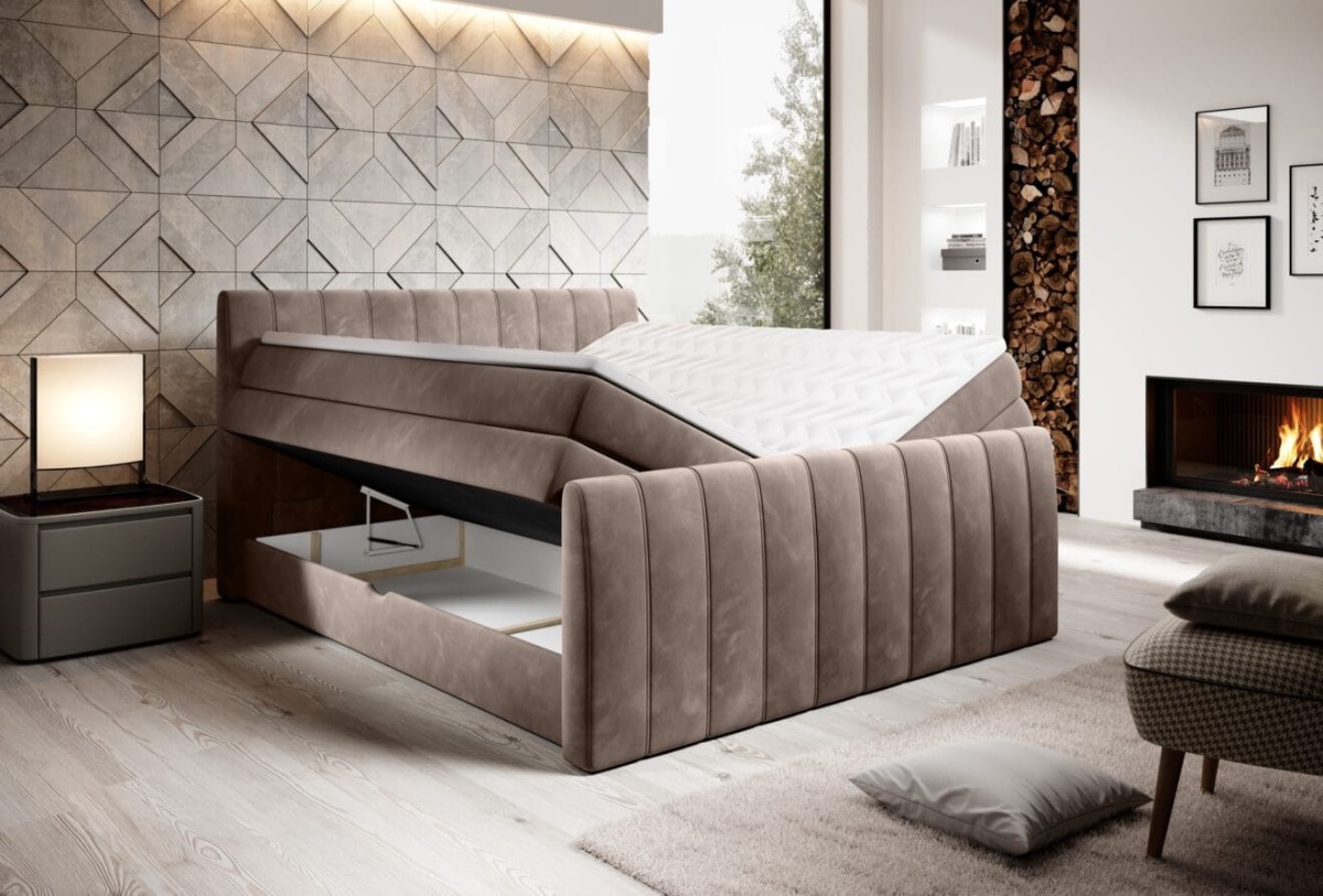 Łóżko CARINA powierzchnia spania 160 x 200 cm Boxspring Do Sypialni Wysoka jakość