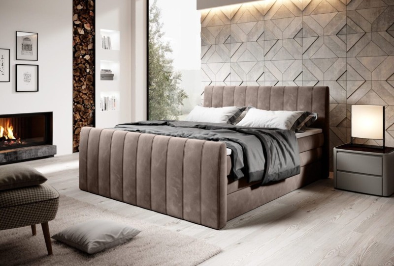 Łóżko CARINA powierzchnia spania 180 x 200 cm Boxspring Do Sypialni Wysoka jakość