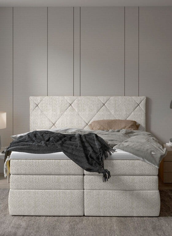 Łóżko LUNGO powierzchnia spania 140 x 200 cm Pojemnik na pościel Do Sypialni Wysoka jakość