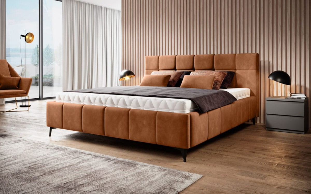 Łóżko NAOMI powierzchnia spania 140 x 200 cm Nowoczesne Do Sypialni Wysoka jakość